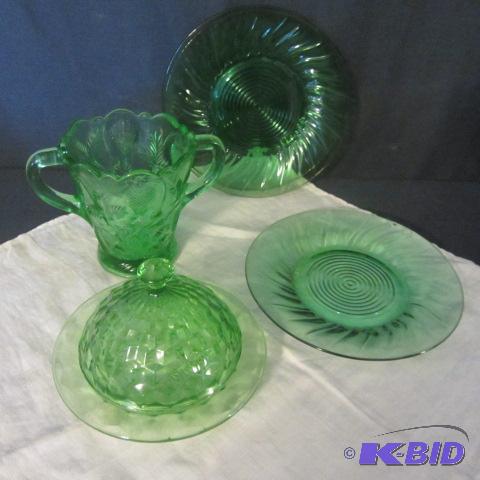 Green Depression Glass