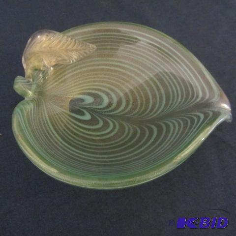 Blown Glass Leaf Dish