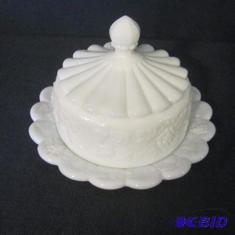 Milk Glass Butter