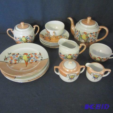 Gold Luster Tea Set