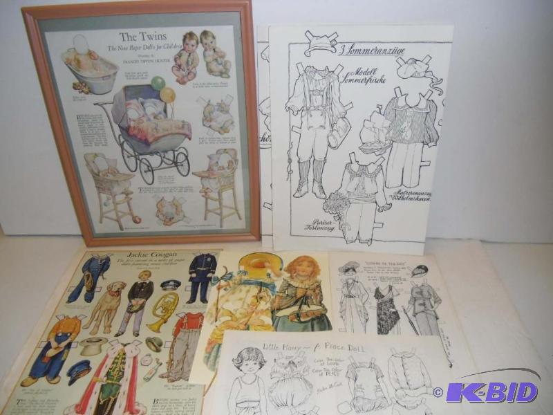 lot 20017 image: Lot of vintage Paperdolls -  The Twins Frances Hunter, Jackie Coogan, Doll Castle News