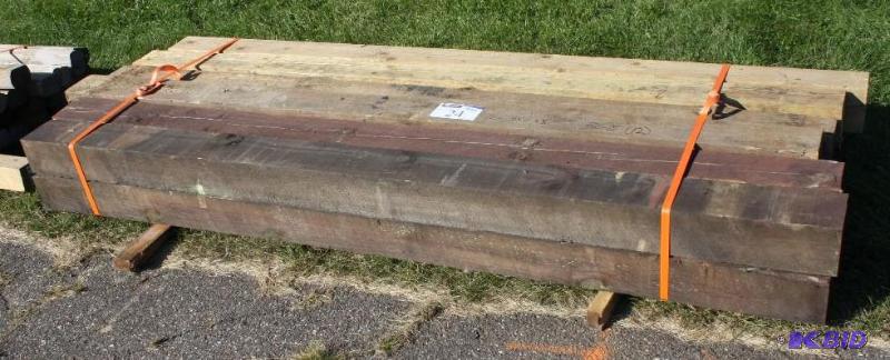 Lot of (12) wooden fence posts 5&quot x 6&q...