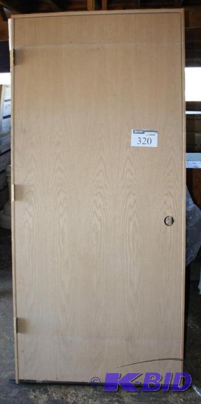 Door &amp Door Frame Flush Oak Right-hand...
