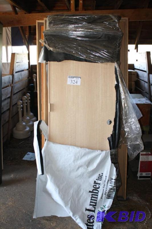 Door &amp Door Frame Flush Oak Right-hand...