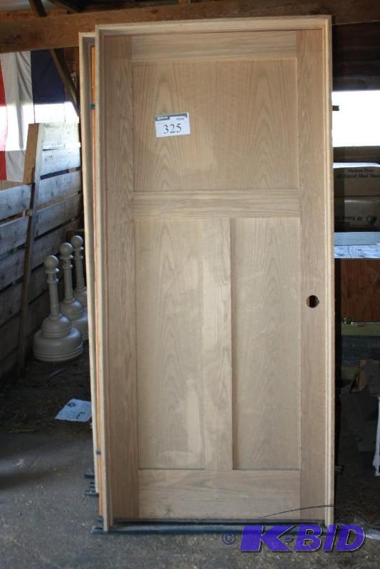 Door &amp Door Frame Flush Oak Left-hand ...