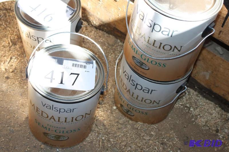 Lot of (3) Valspar Medallion Exterior Paint a...
