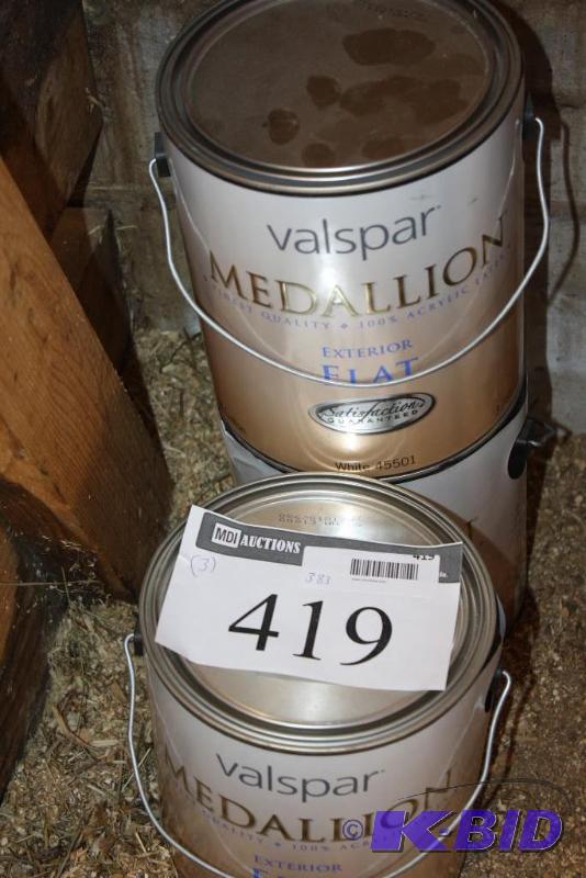 Lot of (3) Valspar Medallion Exterior Flat W...