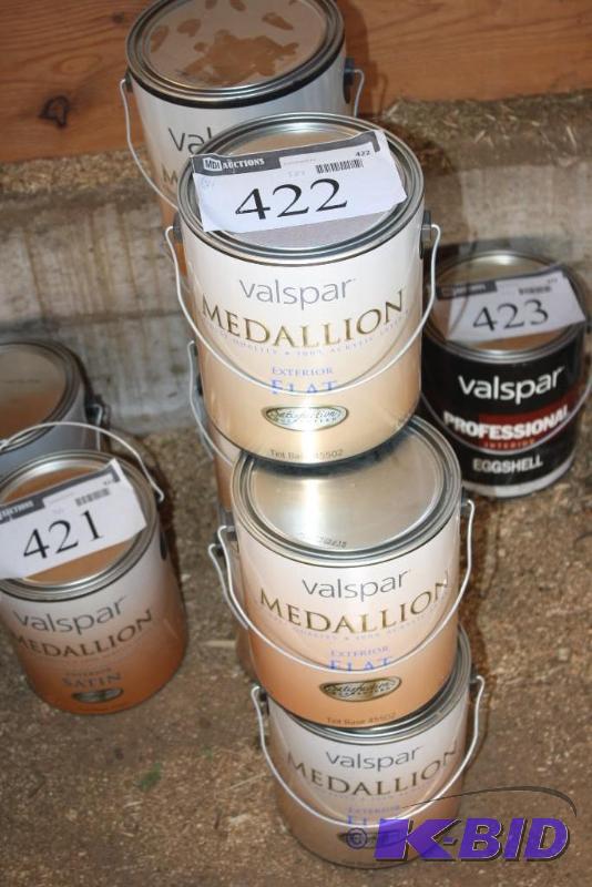 Lot of (8) Valspar Medallion Exterior Flat Pa...