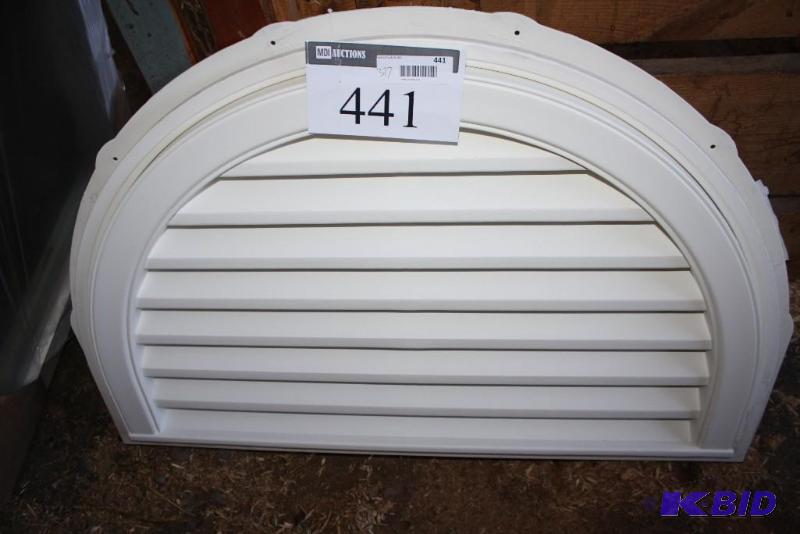 Plastic Air Vent Cover White Half-Circle to...