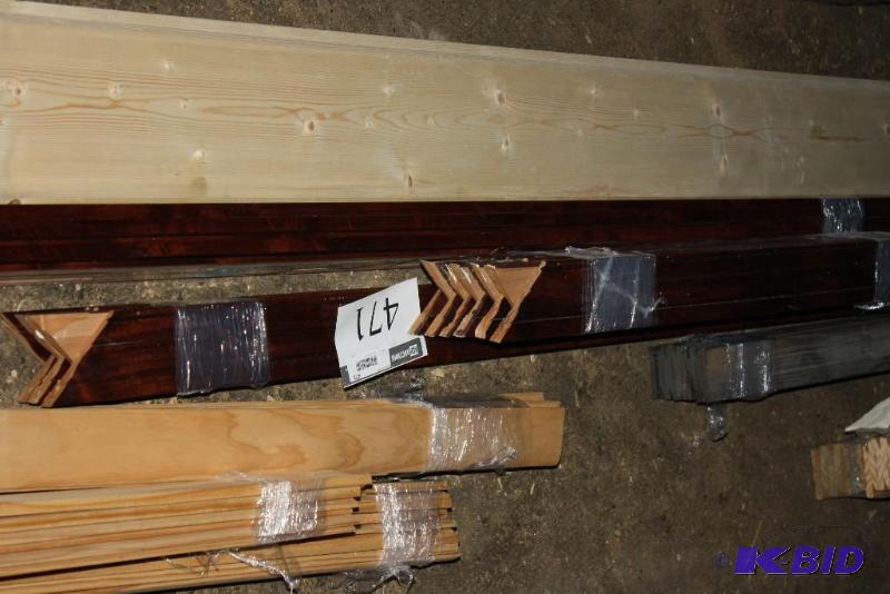 Bundle Lot of (3) Wooden Boards Cut 45 Degr...