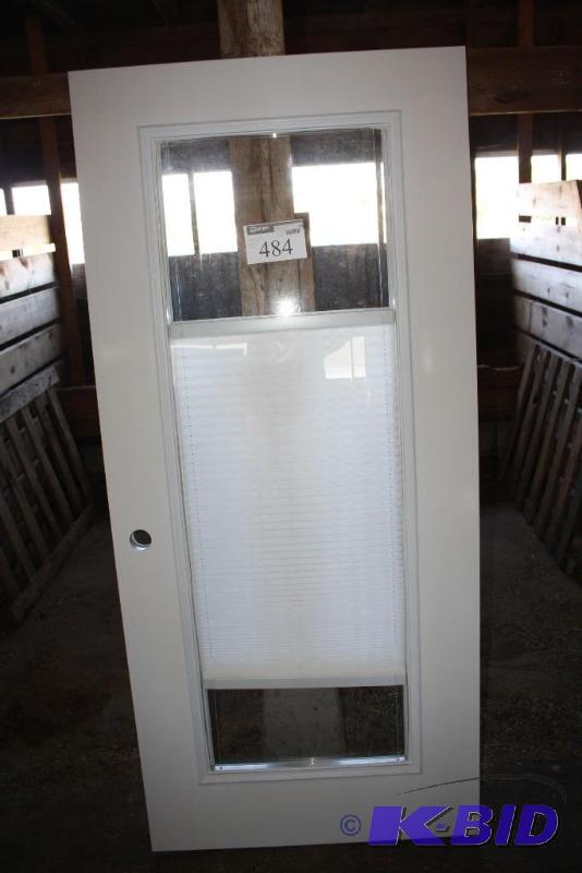 Slab Exterior Door with window and roll-down ...