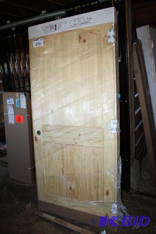 Lot of (2) Wooden Doors Knotty Pine Full Li...