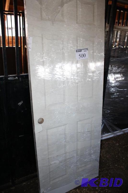 Lot of (2) white wooden door 30&quot x 80&q...