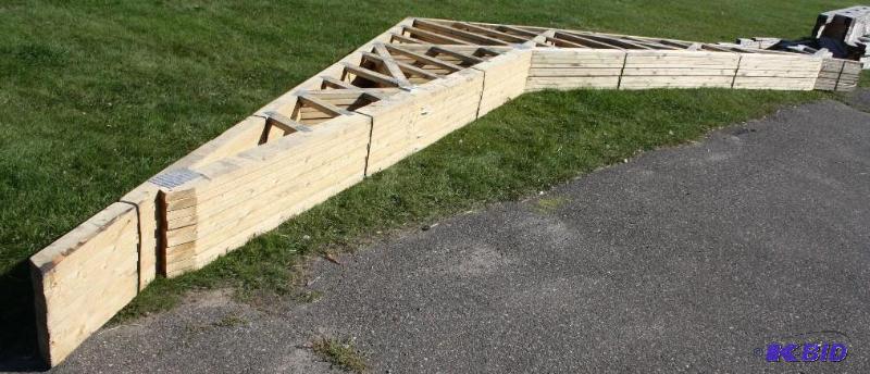 Lot of (10) Wooden Roof Trusses Type Scissor...