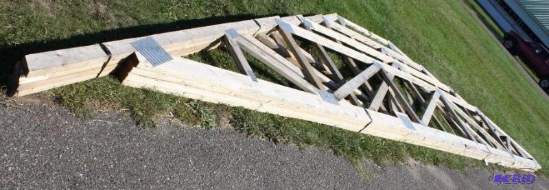 Lot of (5) Miscellaneous Wooden Roof Trusses...
