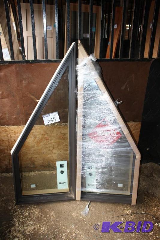 Lot of (2) Integrity Trapezoid Windows Gray ...