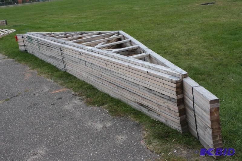 Lot of (16) Miscellaneous Wooden Roof Trusses...