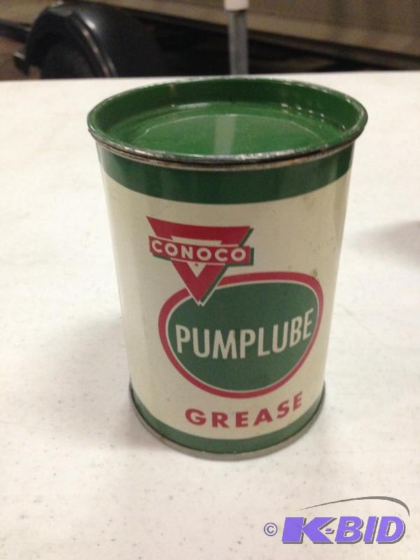 lot 8 image: 5060s Conoco 1lb. Pump Lube Grease Can...