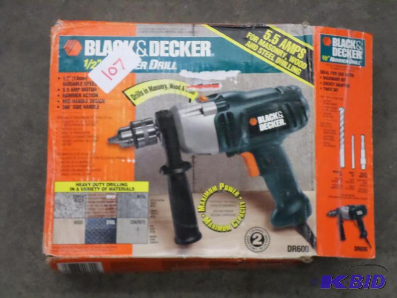 lot 107 image: Black & Decker 12" Drill Driver...