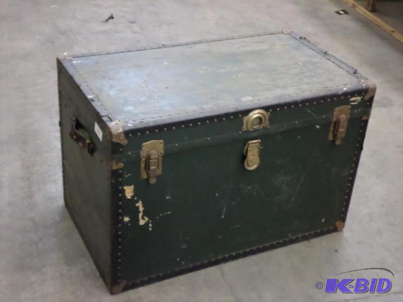 lot 115 image: Antique Large Travel Chest...