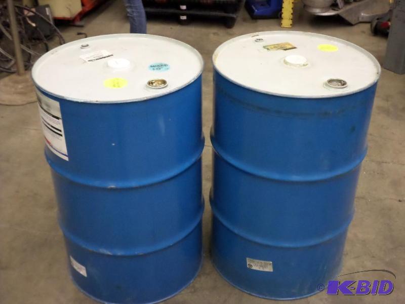 lot 41 image: (2) 55-Gallon Sealed Lid Barrels (Blue)...