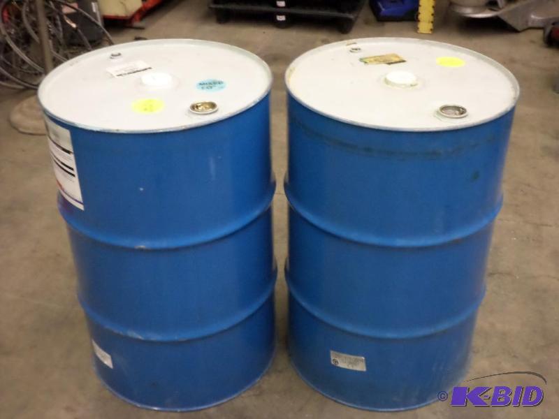 lot 44 image: (2) 55-Gallon Sealed Lid Barrels (Blue)...