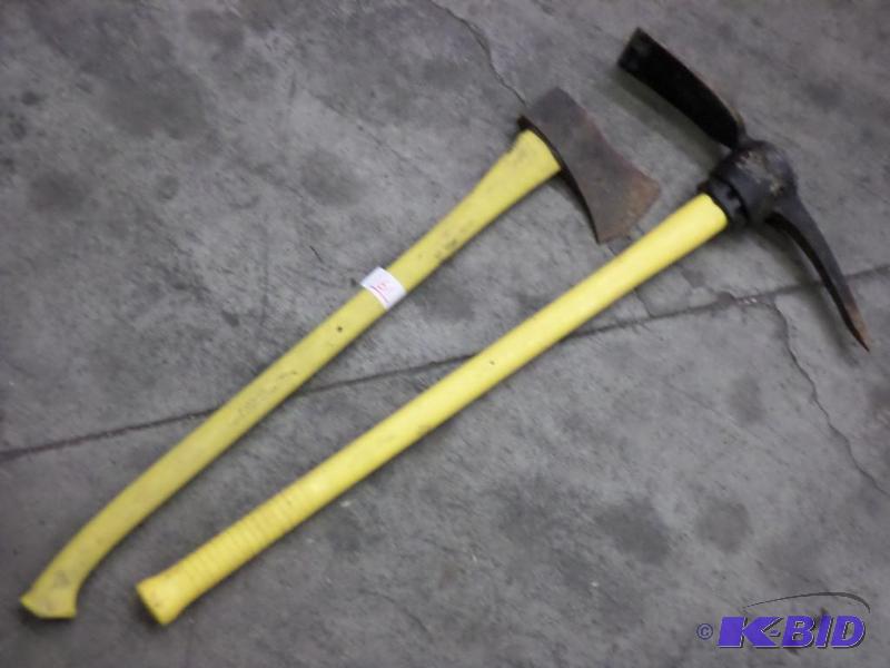 lot 61 image: (1) Pick Axe & (1) Axe...