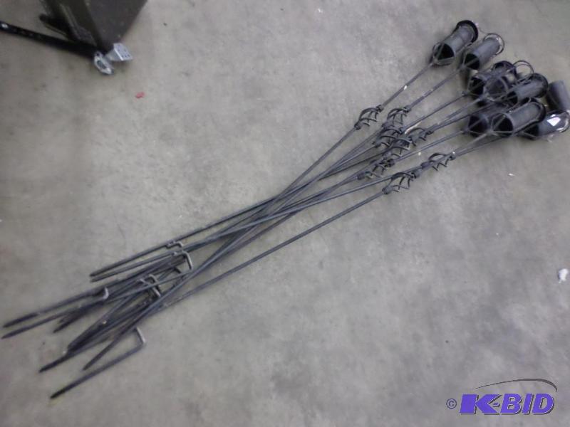 lot 94 image: (8) Steel Tiki Torches, Heavy Duty...