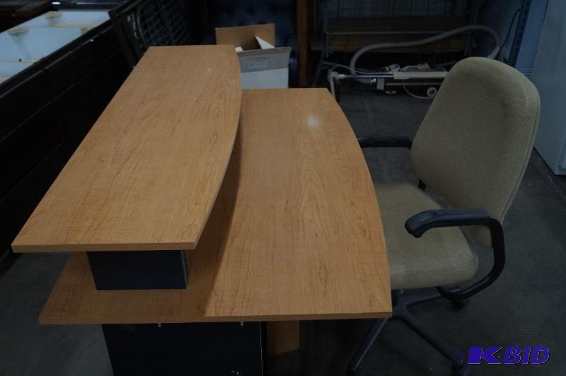 computer desk and office chair