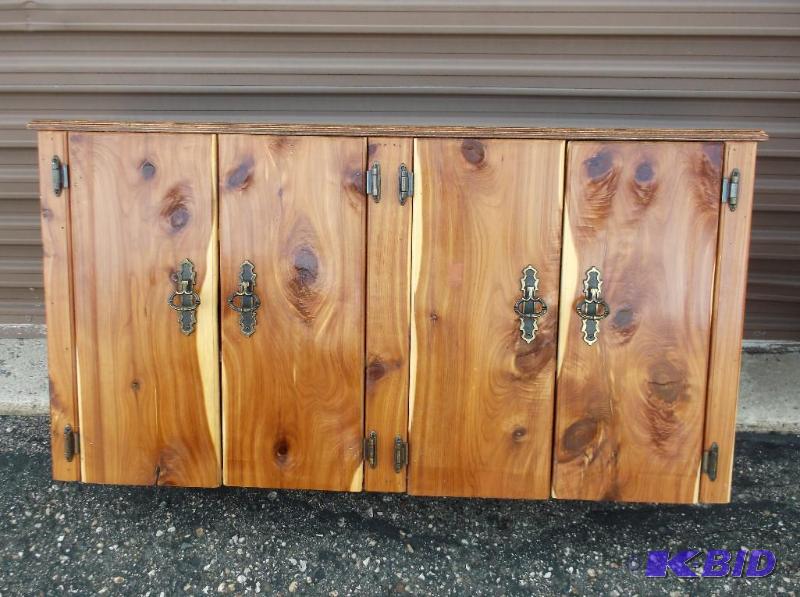 Cedar &amp oak wall mount cabinet 48&quot L...