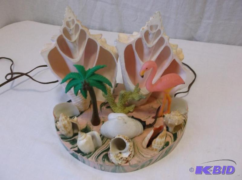 Vintage sea shell tv light tested works appea...