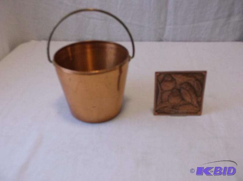 Solid copper bucket measuring&nbsp8 12&quot...