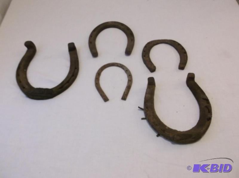 Vintage horseshoes make good display pieces....