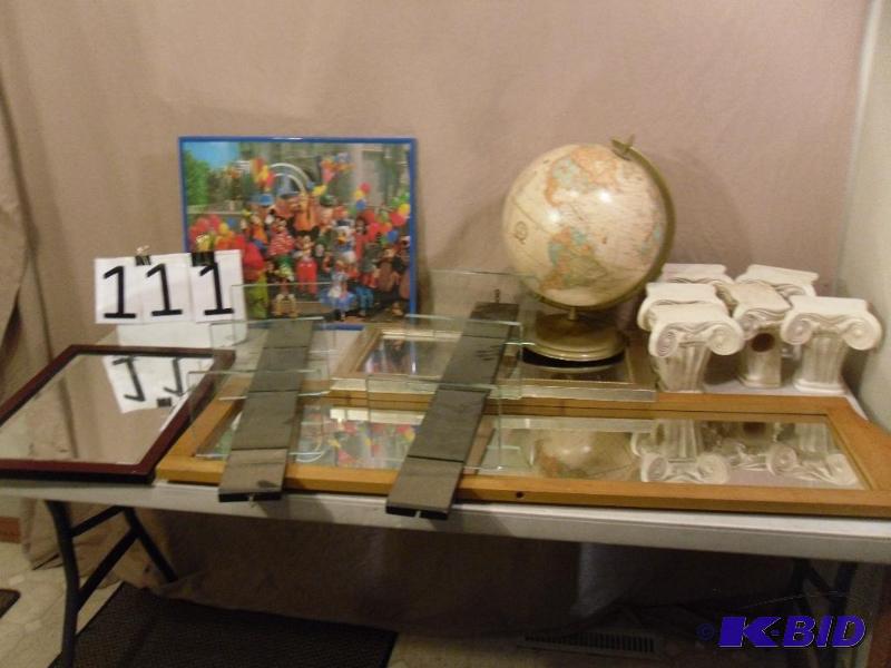 Beautiful Curtain Rod Holders, Globe, Mirrors...