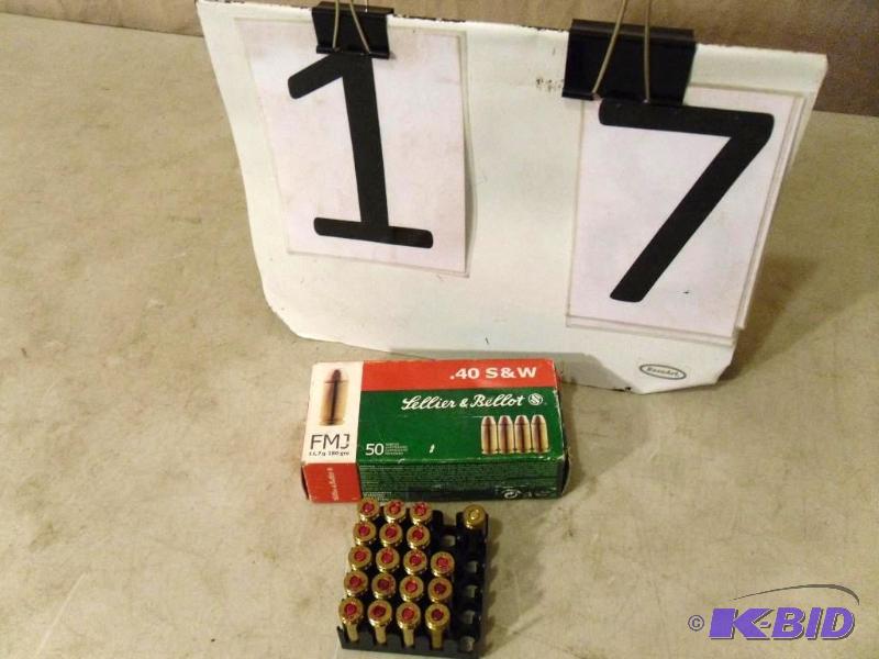 19 rounds of .40 Smith and Wesson handgun amm...
