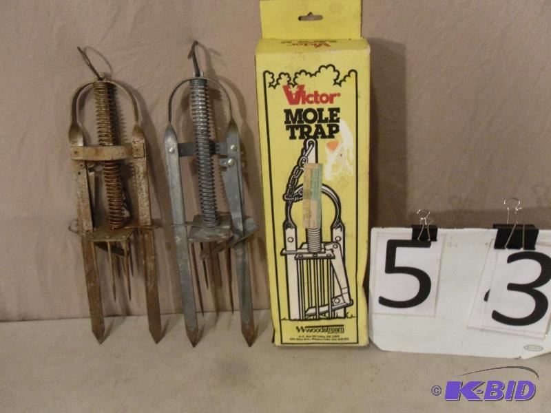 Lot of 3 Mole Traps....