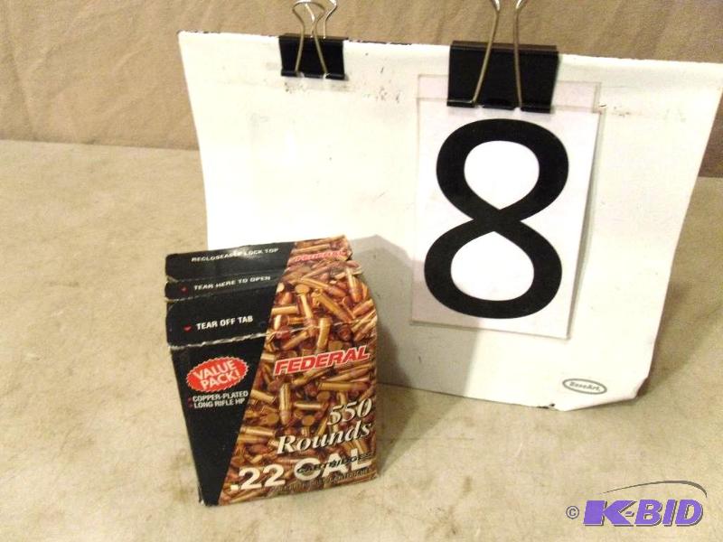 Box of Federal .22 Cal  22 LR. 550 Rounds. C...