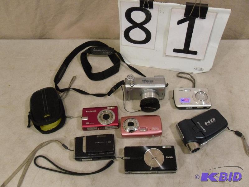 Lot of Assorted Digital Cameras and Video Cam...