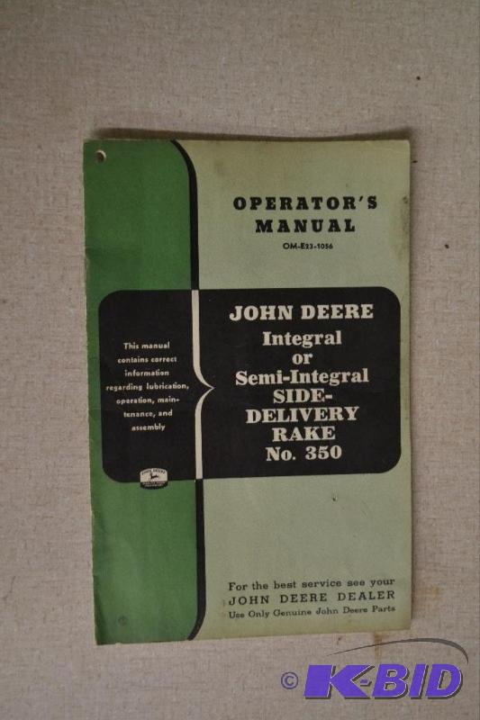 lot 125 image: John Deere Operators Manual
