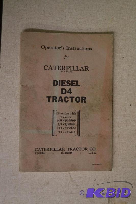 lot 126 image: Caterpillar Operators Manual