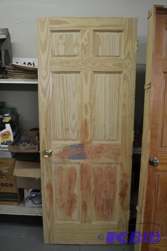 lot 13 image: 6 Panel Solid Wood Door