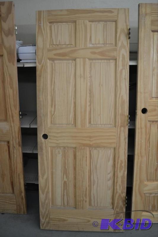 lot 16 image: 6 Panel Solid Wood Door