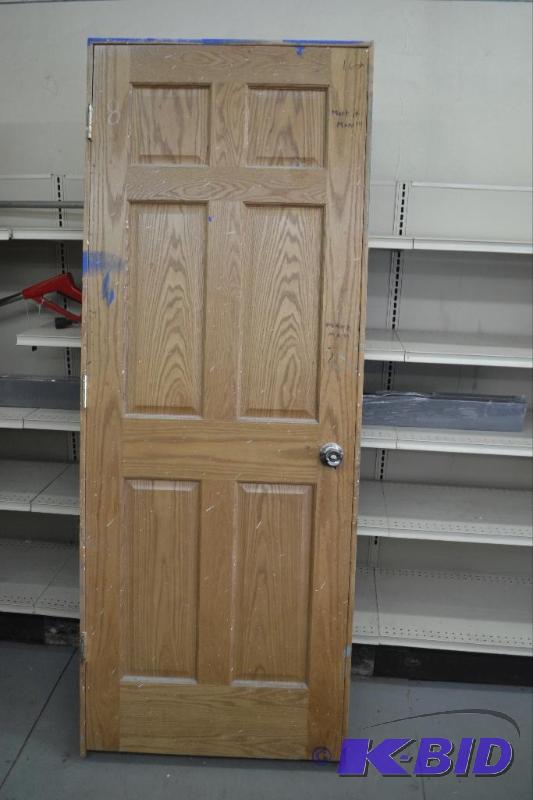 lot 20 image: 6 Panel Solid Wood Door