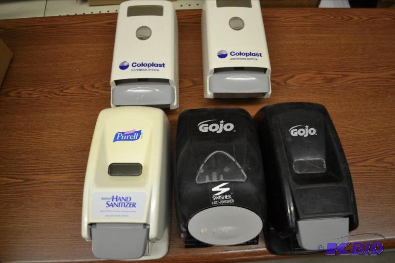lot 211 image: Five - Hand SanitizerSoap Dispensers
