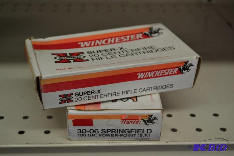 lot 57 image: One Box of 30-06 Rounds, One box 30-06 Brass Only