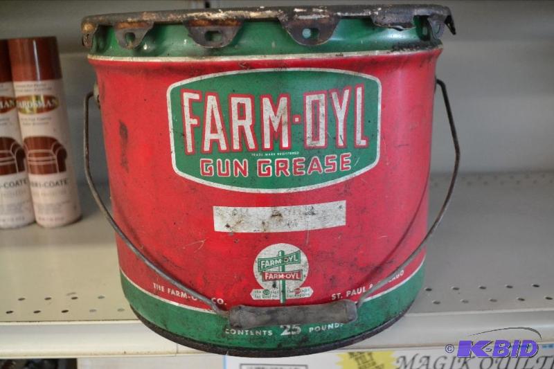 lot 70 image: Farm-Oyl Grease Can