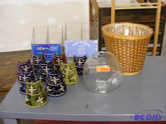Variety Lot, 9 Lamp Shades 12 shade hand sew...