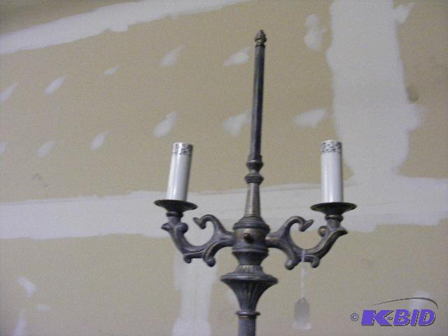 Floor Lamp, metal, approx 5 tall. No shades....