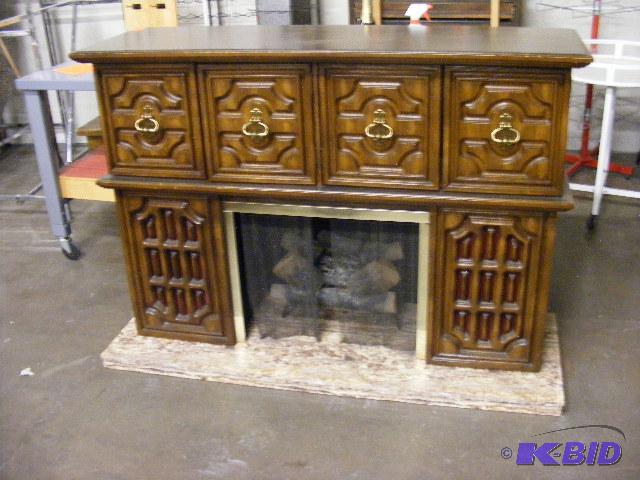 Fireplace wall unit. Electric fireplace. Slid...