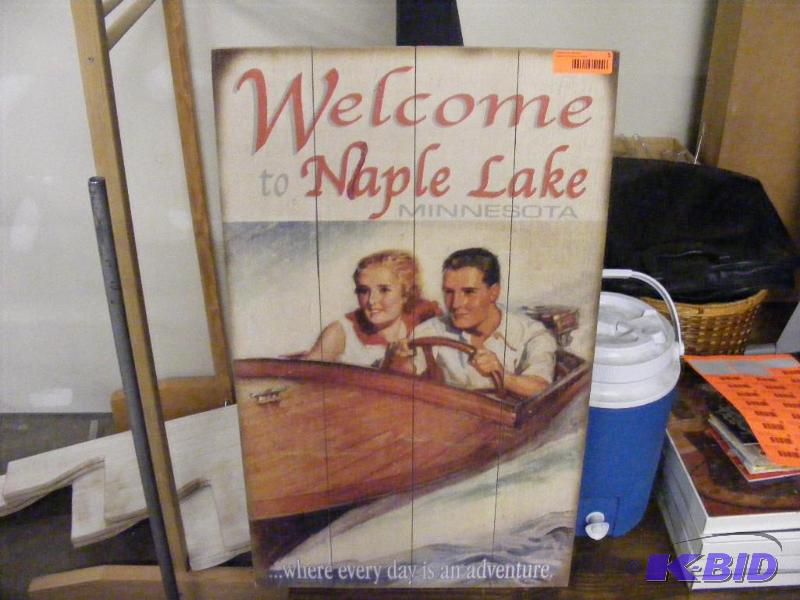 Welcome to Maple Lake, MN wooden picture, rus...